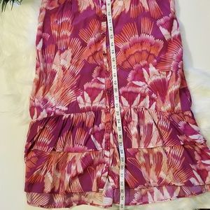 Free People | Dresses | Free People Tropical Floral Print Ruffle Dress ...